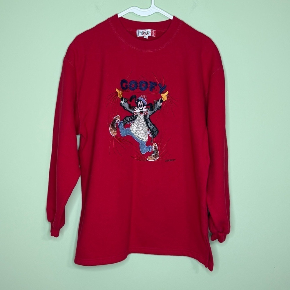 Vintage Emmanuel Schvili Goofy Disney sweatshirt woman‎ M embroidery Italy